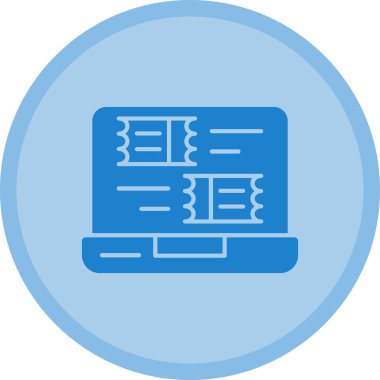 Bir dizüstü bilgisayar simgesinin vektör illüstrasyonu