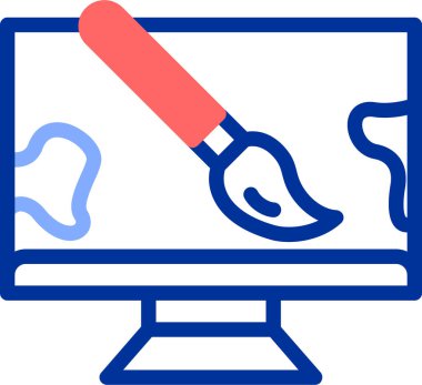 Bilgisayar. Web simgesi basit illüstrasyon