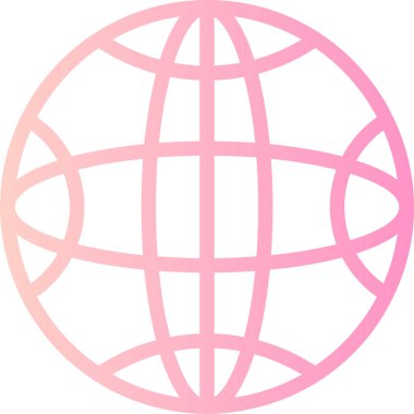 küresel ağ. Web simgesi basit illüstrasyon