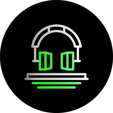 Müzik simgesi simgesi simgesini dinlemek için eşsiz kulaklıklar