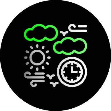 Kişisel ve ticari kullanım için vektör hava durumu simgesi.