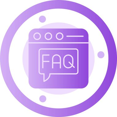 SSS simgesinin vektör illüstrasyonu