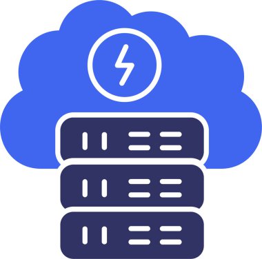 Bulut. Web simgesi basit illüstrasyon