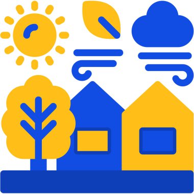 Bir evin vektör illüstrasyonu