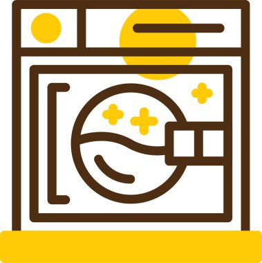 çamaşır makinesi simgesi vektör illüstrasyon tasarımı