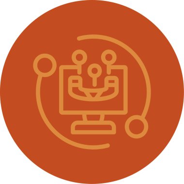 Robot simgesinin vektör illüstrasyonu