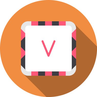 v harfi simgesi vektör illüstrasyonu