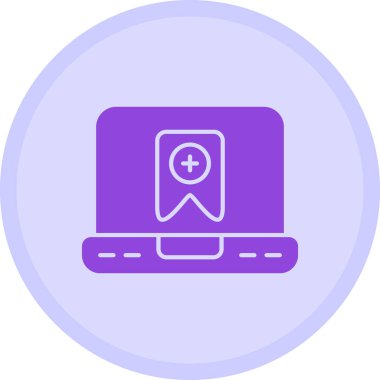 Dizüstü bilgisayar simgesi vektör çizimi