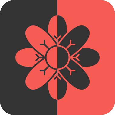 beyaz arkaplanda çiçek simgesi