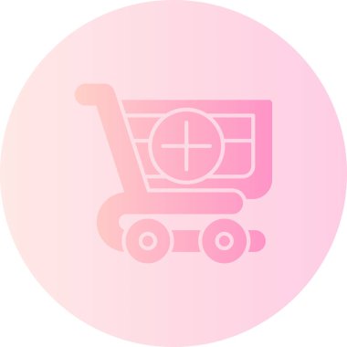 Alışveriş arabası. Basit resimleme