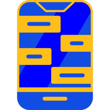 Mobil simgenin vektör illüstrasyonu