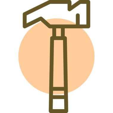 Çekiç. Web simgesi basit illüstrasyon