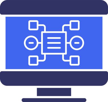 video. Web simgesi basit illüstrasyon