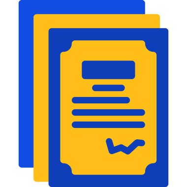 Belge. Web simgesi basit illüstrasyon