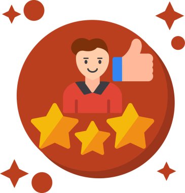 derecelendirme yıldız simgesi, vektör illüstrasyonu