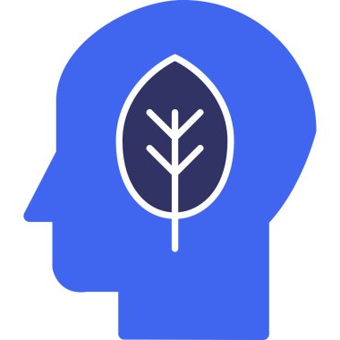 Beyin. Web simgesi basit illüstrasyon