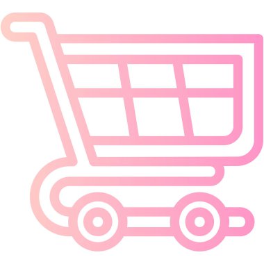 Alışveriş arabası. Web simgesi basit illüstrasyon