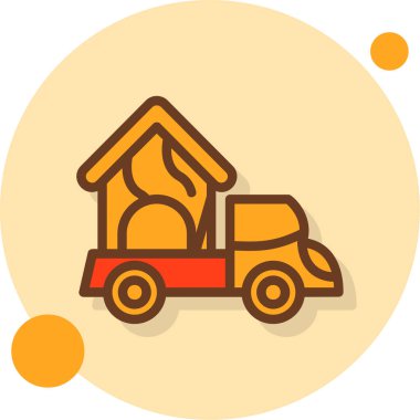 kamyon vektör resimleme simgesi