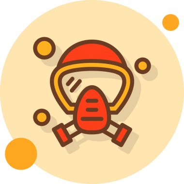 Bir kask simgesinin vektör illüstrasyonu