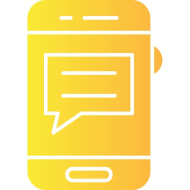 Mesaj var. Web simgesi basit illüstrasyon