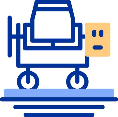 robot. Web simgesi basit illüstrasyon