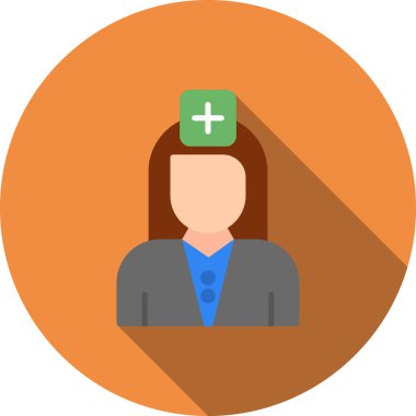 Hemşire vektör ikonu. Basit vektör sembolü.