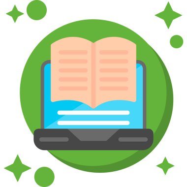 Kitap. Web simgesi basit illüstrasyon