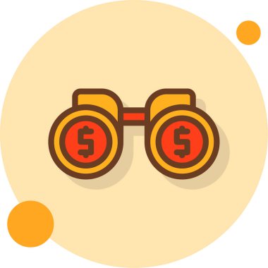 Dolar dolar simgesi düz stil