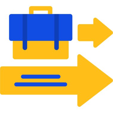 Bavul. Web simgesi basit illüstrasyon