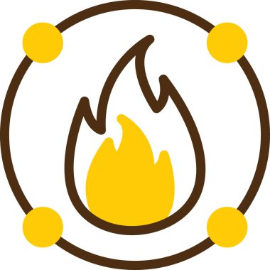 Yangın. Web simgesi basit illüstrasyon