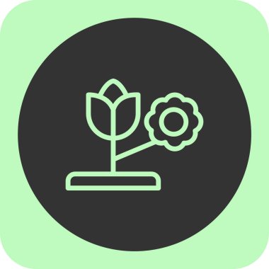 Moda düz izole arka planda bitki simgesi. yumuşak yeşil renk sembolü. Vektör 10. eps - 10