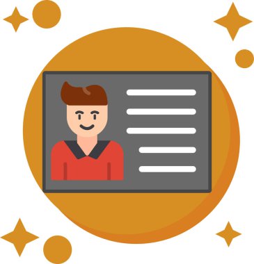 Avatar man simgesi, vektör illüstrasyon tasarımı