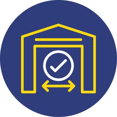 Bir bina simgesinin vektör illüstrasyonu