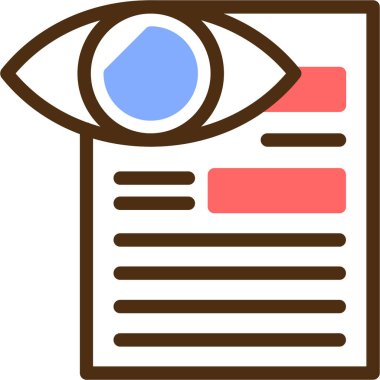 Göz. Web simgesi basit illüstrasyon