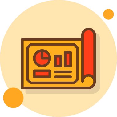 Grafik ve diyagram için işletme yönetimi düz simgesi