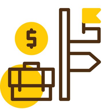 İş büyüme düz vektör simgesi