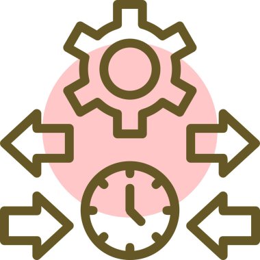 Dişliler. Web simgesi vektör illüstrasyonu