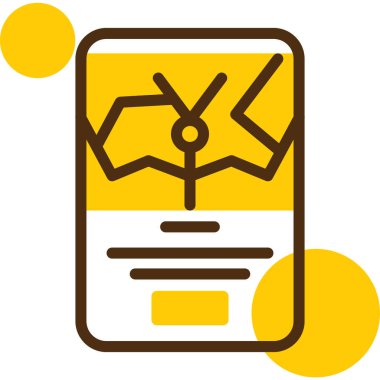 Cep telefonu olan bir tabletin vektör çizimi