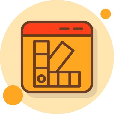 Ağ ve geliştirme düz vektör simgesi. renkli çizim tasarımı modada düz.