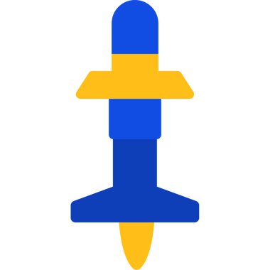 Roket. Web simgesi basit illüstrasyon