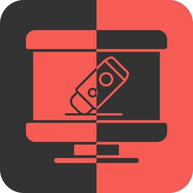 Kamera simgesi soyut arkaplanda izole edildi