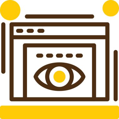 Göz Ağı simgesi basit vektör