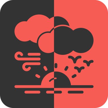 hava durumu web simgesi, vektör çizimi