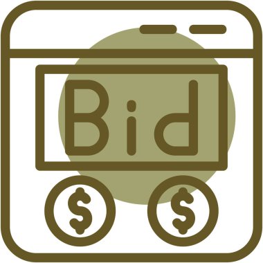 açık artırma simgesi, vektör illüstrasyonu