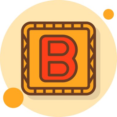 Modern b 'nin vektör illüstrasyonu eksik simgesi