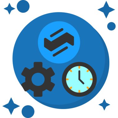 saat düz vektör simgesi