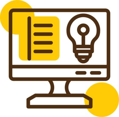 Bilgisayar. Web simgesi basit illüstrasyon