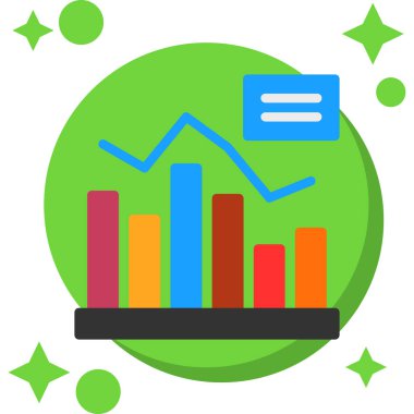 grafik istatistik vektör simgesi