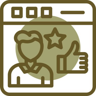 Beğeni simgesi, vektör illüstrasyonu