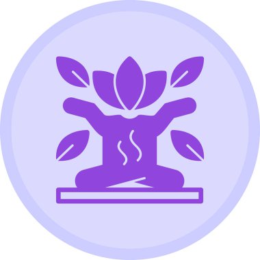 Bir ağaç simgesinin vektör illüstrasyonu